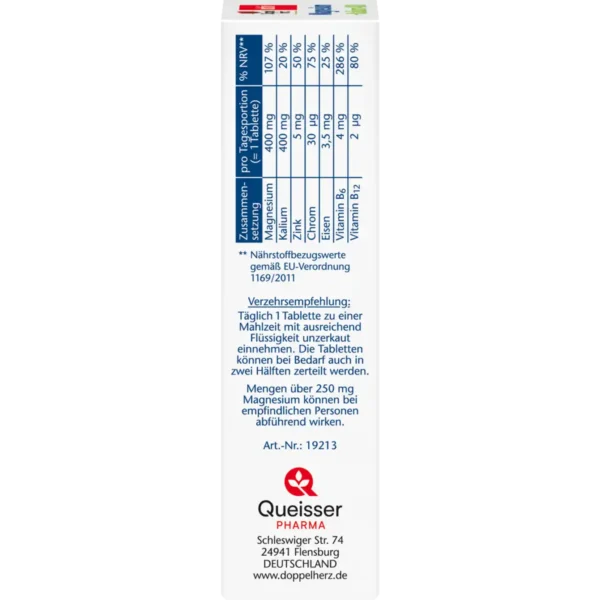 Doppelherz Magnesium 400 + Kalium 30 St., 60 g N30 - Görsel 3