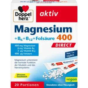 Doppelherz aktiv Magnesium 400 Direct + B6 + B12 + Folsäure N20