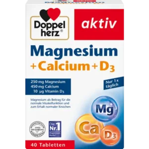 Doppelherz Magnesium + Calcium + Vitamin D3 Tabletten 40 St., 79,2 g N40