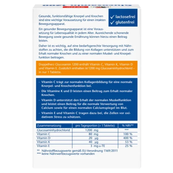 Doppelherz Glucosamin 1200 Tabletten N30 - Görsel 2